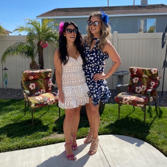 A beautiful blue Eva Franco halter dress - Picture 2 of 5